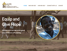 Tablet Screenshot of hopeforhumanityinc.org